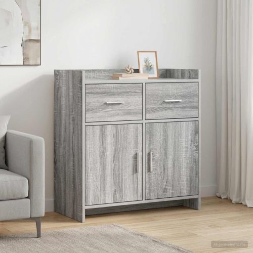 Служебен шкаф Сив Сонома 75 x 36 x 80 см Инженерна дървесина