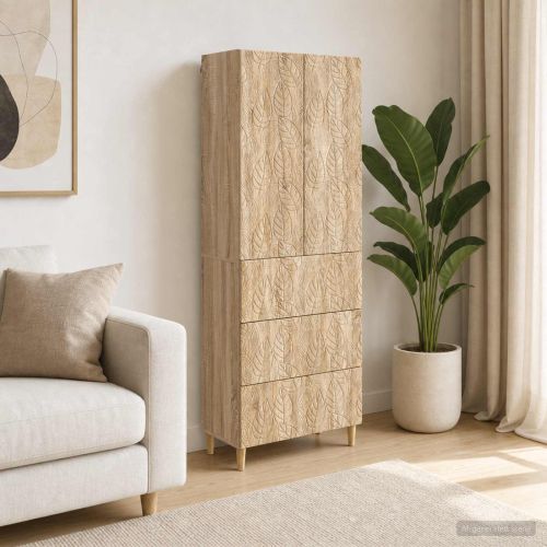 Комплект шкафове 2 бр. 66 x 34,5 x 90 см Инженерна дървесина