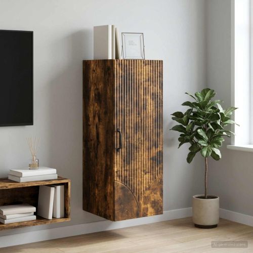 Стенно шкафче 33 x 34,5 x 90 см Инженерна дървесина Опушен дъб