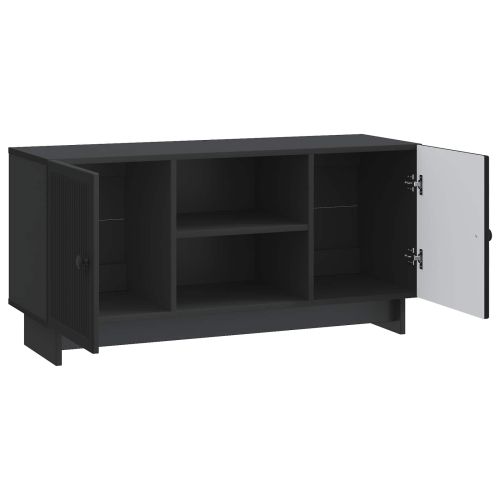 ТВ шкаф 102 x 34,5 x 50 см Черно Инженерна дървесина