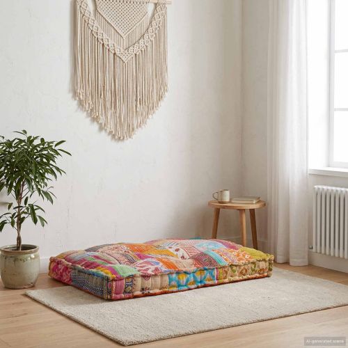 Кушон за палетен диван Многоцветен 120 x 80 x 12 cm Текстил