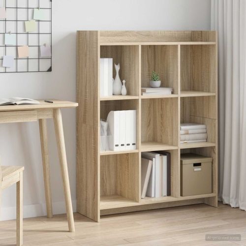 Библиотека Дъб сонома 87,5 x 30 x 111 см Инженерна дървесина