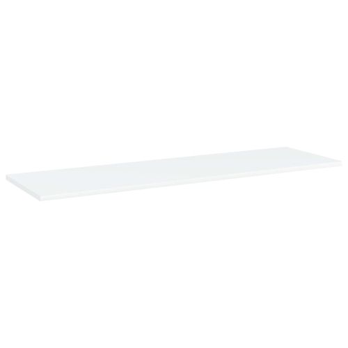 Рафтове за етажерка, 8 бр, бели, 100x30x1,5 см, ПДЧ