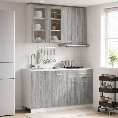 Кухненски единица LYON 4 pcs Сив Сонома Инженерна дървесина