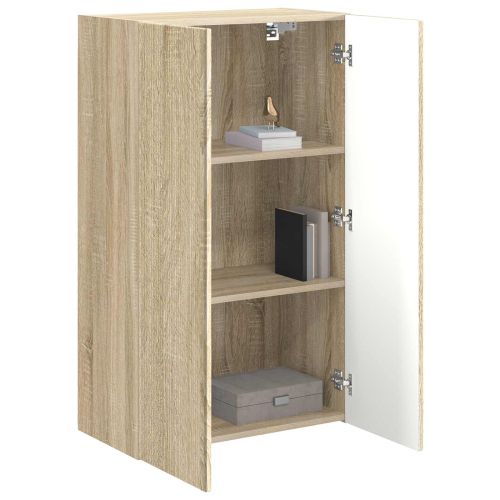 TV стенен шкаф 59,5 x 31 x 100 см Сонома дъб