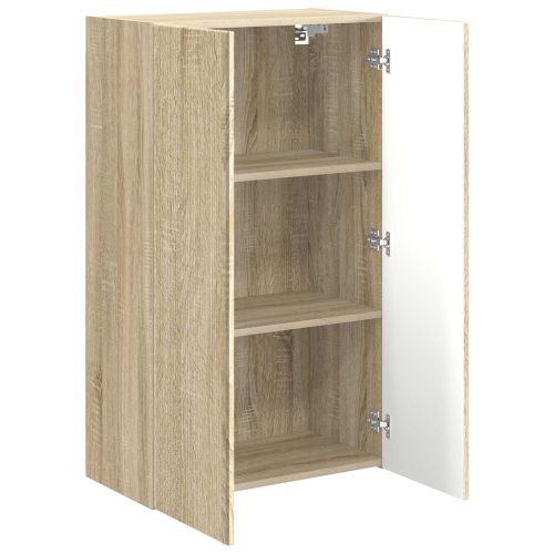 TV стенен шкаф 59,5 x 31 x 100 см Сонома дъб