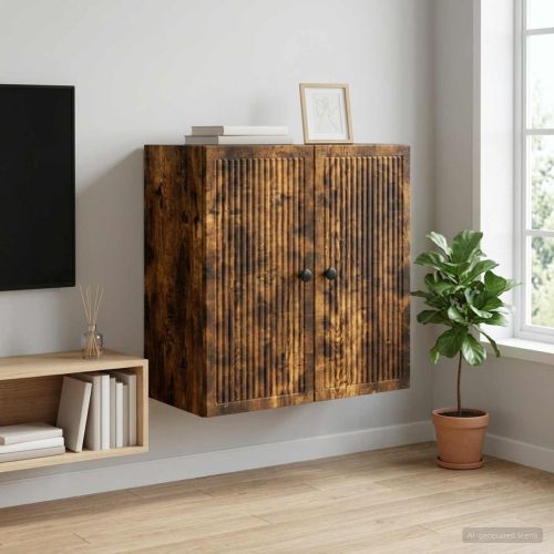 Стенно шкафче Опушен дъб 59 x 31 x 60 см Инженерна дървесина