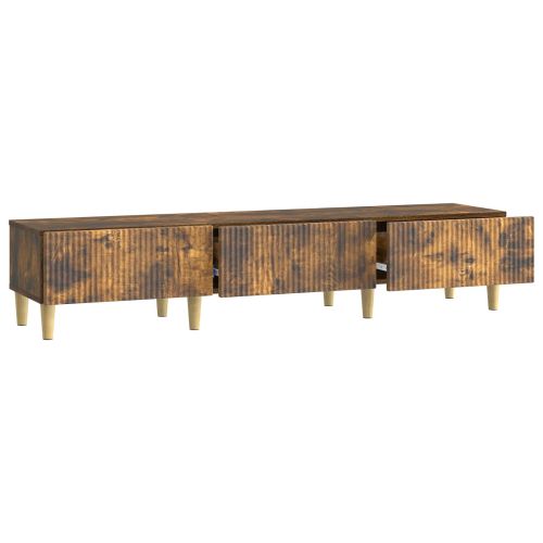 ТВ шкаф Опушен дъб 147 x 34,5 x 30 см Инженерна дървесина