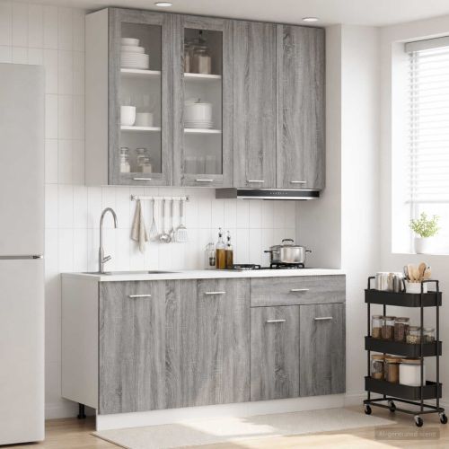 Кухненски единица LYON 4 pcs Сив Сонома Инженерна дървесина