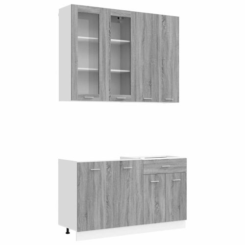 Кухненски единица LYON 4 pcs Сив Сонома Инженерна дървесина