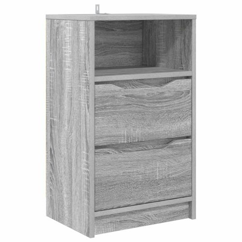 Нощно шкафче Сив Сонома 40 x 30 x 467 см Инженерна дървесина