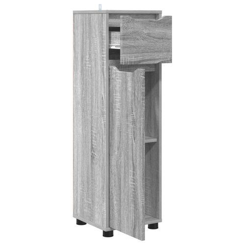 Шкаф за баня Сив Сонома 30,5 x 30 x 101 см Инженерна дървесина