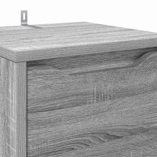 Шкаф за баня Сив Сонома 30,5 x 30 x 101 см Инженерна дървесина