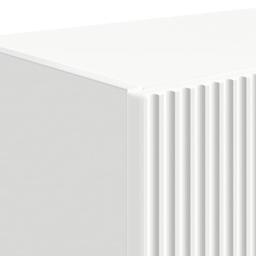 TV стенен шкаф 59,5 x 31 x 100 см Бяло Инженерна дървесина