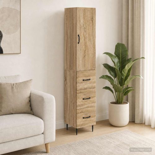 Комплект шкафове 2 бр. 33 x 34,5 x 90 см Инженерна дървесина