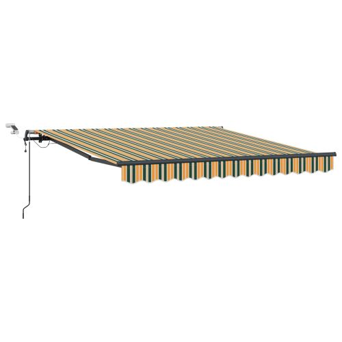 Прибираща се тента Зелен и жълт 300 x 250 cm Полиестер