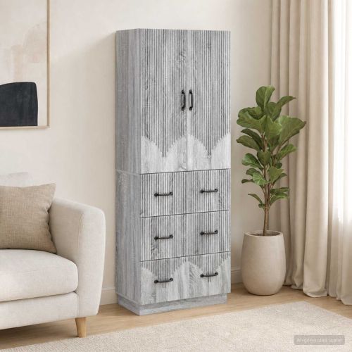 Комплект шкафове 2 бр. 66 x 34,5 x 87 см Инженерна дървесина