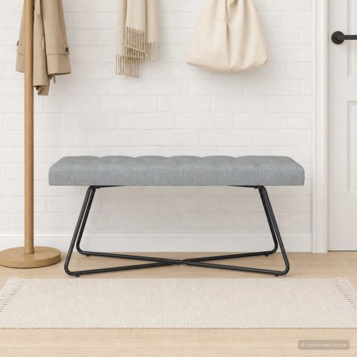 Пейка с копчета Светлосиво 110 x 40 x 46 cm Текстил