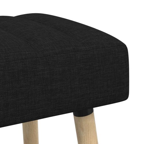Пейка с канали Черно 110 x 40 x 46 cm Текстил