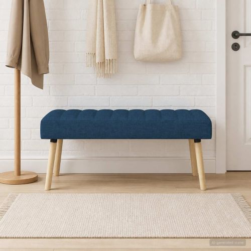 Пейка с канали Синьо 110 x 40 x 46 cm Текстил