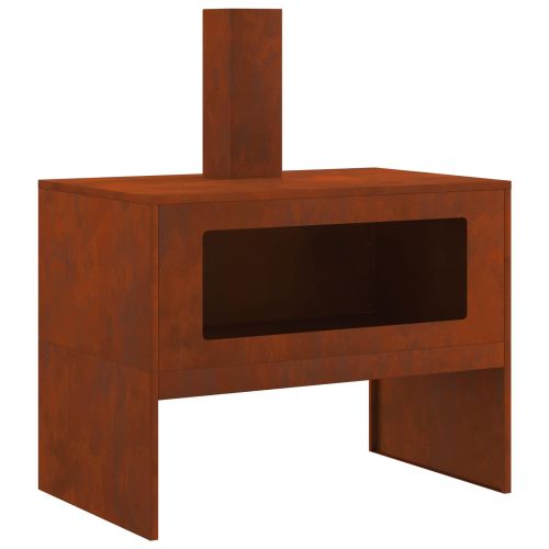 Огнище Ръждясало 80 x 50 x 96 см Патинираща стомана