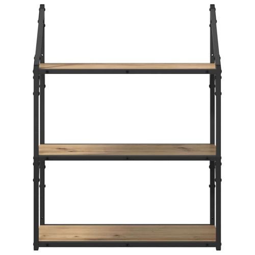 Стенен рафт Монтиране на стена Дъб 60 x 21 x 78,5 cm
