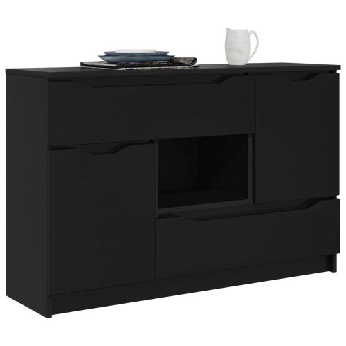 Служебен шкаф Черно 100 x 30 x 65,6 Инженерна дървесина