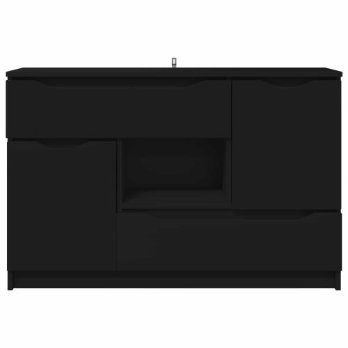 Служебен шкаф Черно 100 x 30 x 65,6 Инженерна дървесина