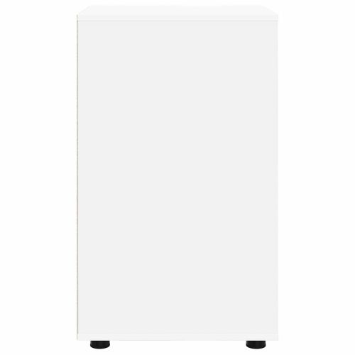 Шкаф за съхранение 40 x 48 x 81 см Инженерна дървесина Бяло