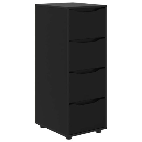 Шкаф за съхранение 40 x 48 x 105 см Инженерна дървесина Черно