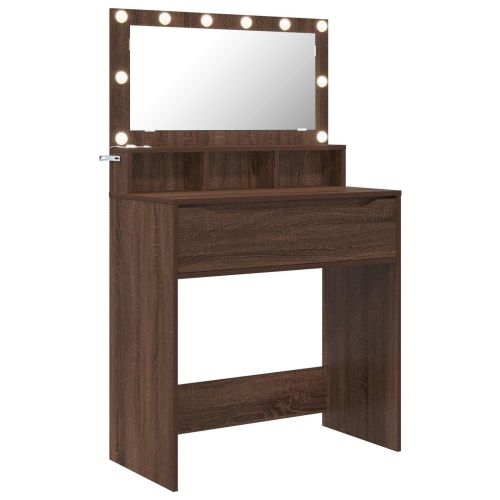 Тоалетки за спалня Кафяв дъб 80 x 39,6 x 135 см