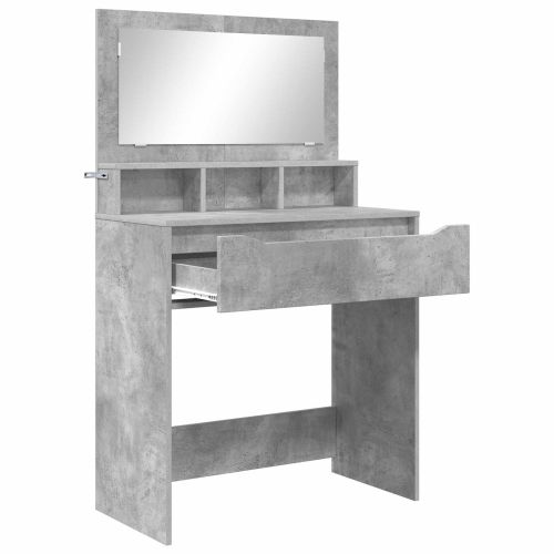 Тоалетки за спалня Циментено сиво 80 x 39,6 x 135 см