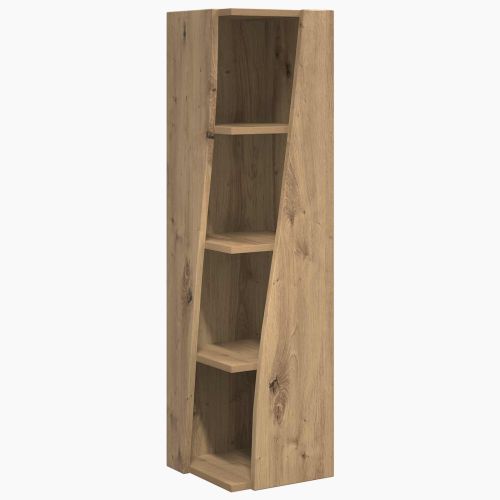 Ъглов шкаф 27,5x27x102см Инженерно дърво Дъб