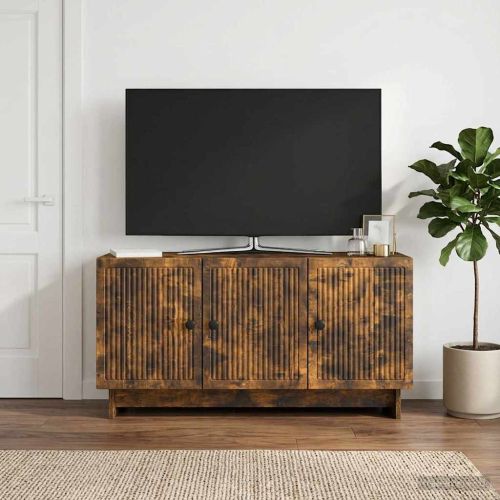 ТВ шкаф 99 x 34,5 x 50 см Опушен дъб Инженерна дървесина