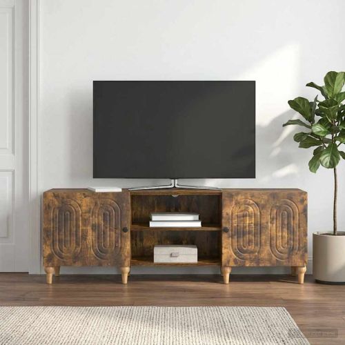 ТВ шкаф 150 x 31 x 50 см Опушен дъб Инженерна дървесина