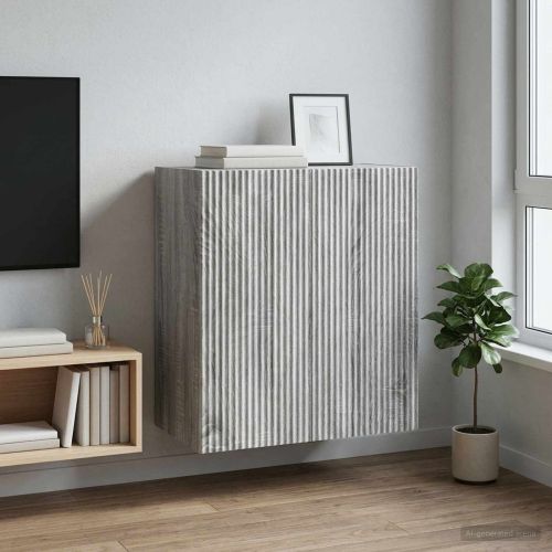 Стенно шкафче 59 x 31 x 60 см Инженерна дървесина Сив Сонома