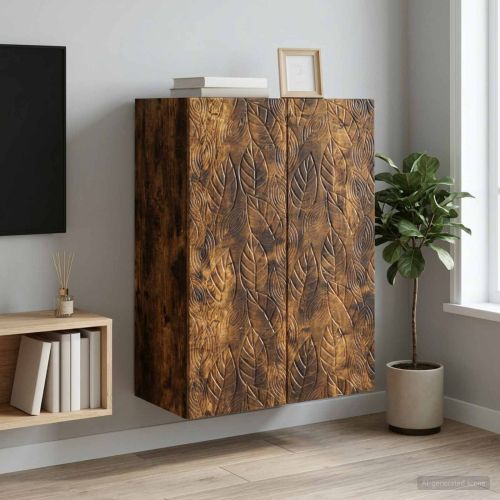 Стенно шкафче 66 x 34,5 x 90 см Инженерна дървесина Опушен дъб
