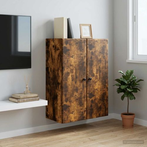 Стенно шкафче 66 x 34,5 x 90 см Инженерна дървесина Опушен дъб