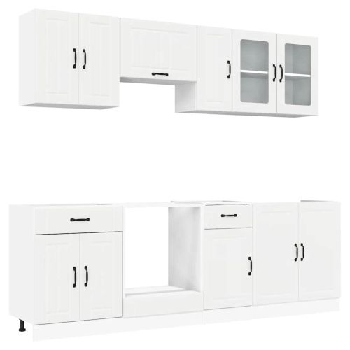 Комплект кухненски шкафове от 8 части Kalmar, инженерно дърво