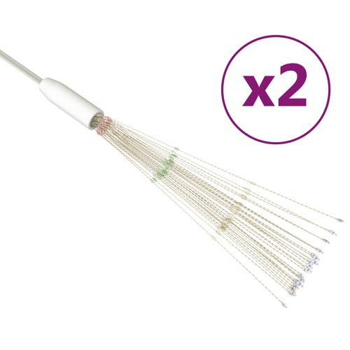 Външни коледни светещи фойерверки 2 бр цветни 20 см 280 LED