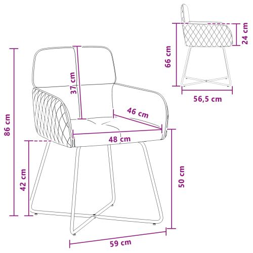 Обедени столове 4 бр. Кадифе Тюркоаз 59 x 56,5 x 86 см