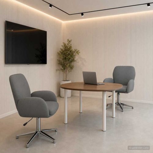 Въртящи се бюра столове 2 бр. 54 x 58 x 90 см Тъмносиво Текстил