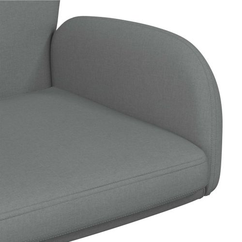 Въртящи се бюра столове 2 бр. 54 x 58 x 90 см Тъмносиво Текстил