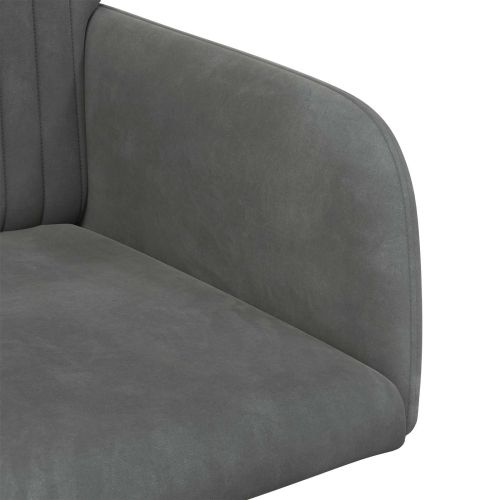 Обедени столове 4 бр. Кадифе Тъмносиво 55 x 50 x 84 см