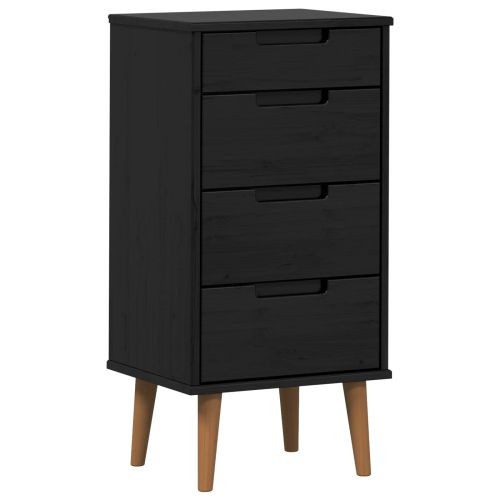 Плика MOLDE Черно 40 x 35 x 82 см Масивна борова дървесина