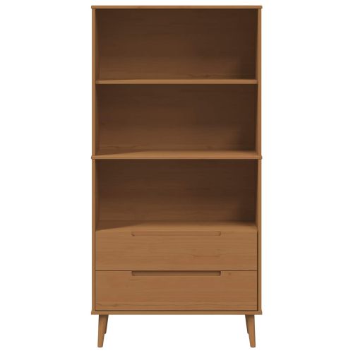 Библиотека MOLDE 85 x 35 x 170,5 см Масивна борова дървесина