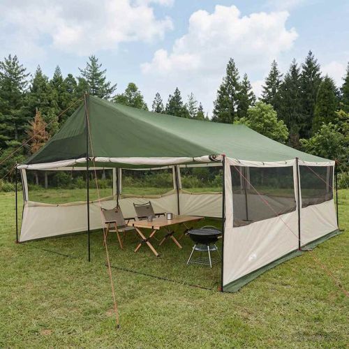 Семейна палатка Зелено 600 x 400 x 268 см Полиестер и стомана