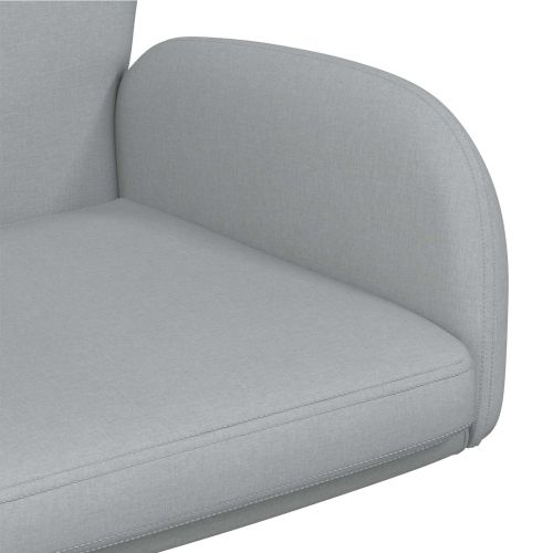 Завъртащ се офис стол 54 x 58 x 90 см Светлосиво Текстил