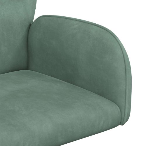 Завъртащ се офис стол 54 x 55 x 90 см Морско зелено Кадифе