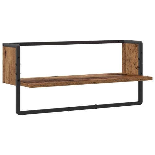 Стенен рафт Монтиране на стена Старо дърво 65 x 25 x 30 cm